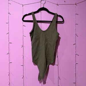 Abercrombie & Fitch Green Sleeveless Bodysuit